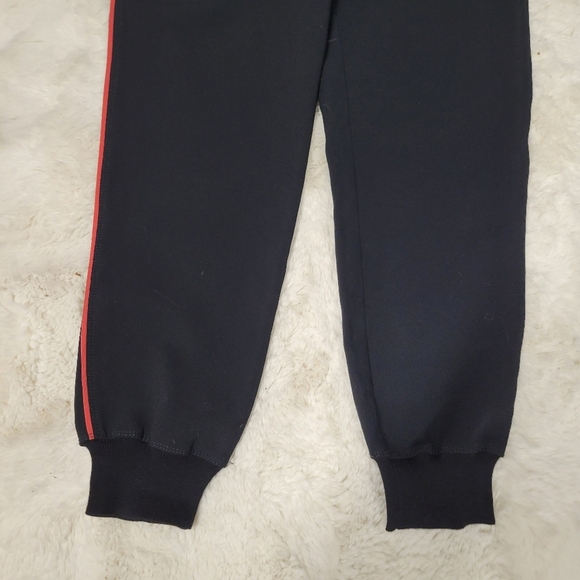 Wilfred Aritzia Buffon Black Red Stripe Jogger Pant Size XS Crepe Work Slacks - Picture 3 of 8